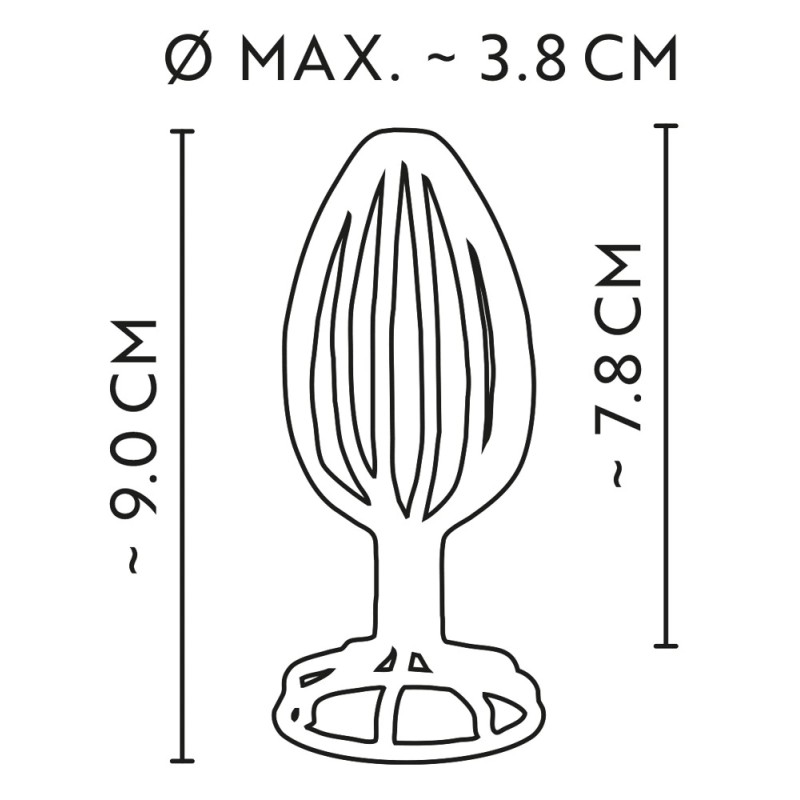 Anos - Stalowy Pusty Korek Analny Srebrny 3.8 CM